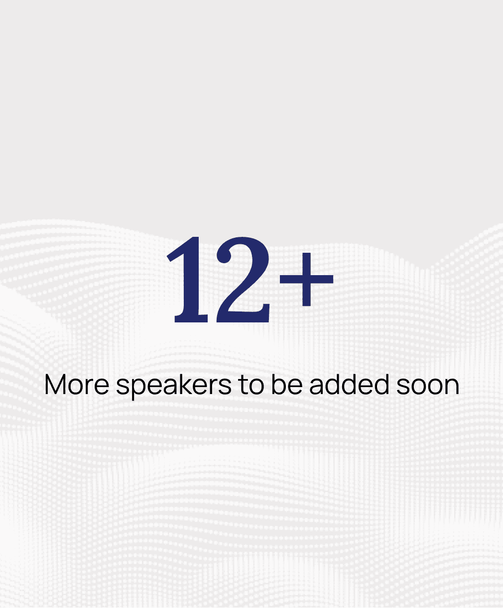 More speakers to be added soon
